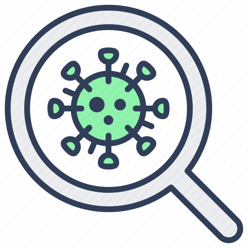 Covid, corona, virus, analysis, test, magnifier icon - Download on Iconfinder