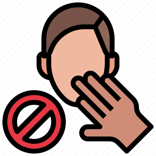 Face, no, touch, hand, virus, transmission, prohibition icon - Download on Iconfinder