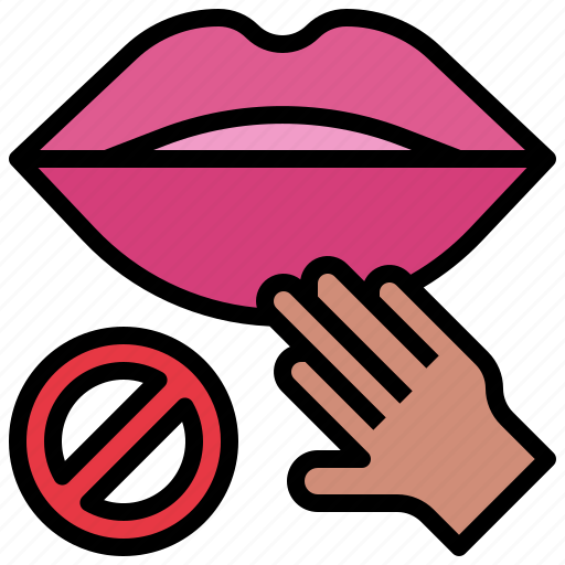 Mouth, no, touch, hand, virus, transmission, prohibition icon - Download on Iconfinder