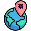 world, pin, location, covid, coronavirus 