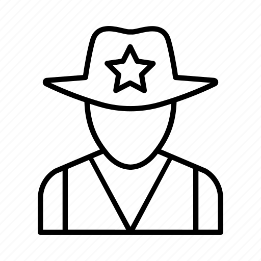 Cowboy, western, sheriff, man, hat icon - Download on Iconfinder