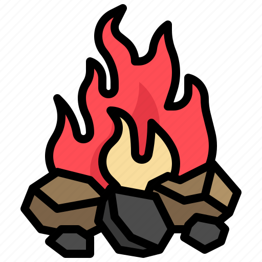 Bonfire, flame, campfire, hot, camping icon - Download on Iconfinder