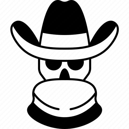 Skull, cowboy, hat, grunge, horror icon - Download on Iconfinder