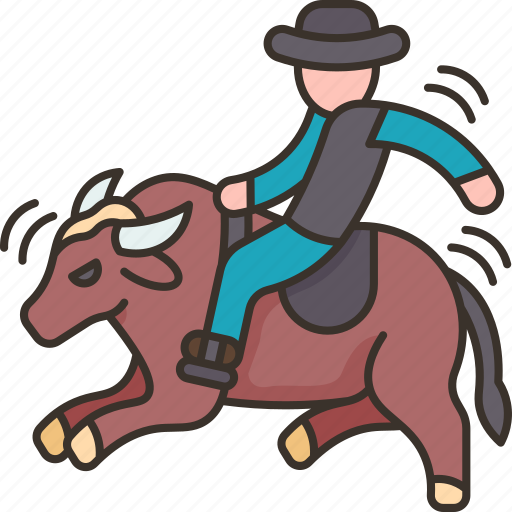 Bull, rider, rodeo, cowboy, wild icon - Download on Iconfinder