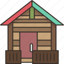 house, logs, cabin, cottage, wooden