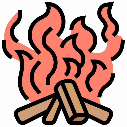Bonfire, campfire, camping, heat, night icon - Download on Iconfinder