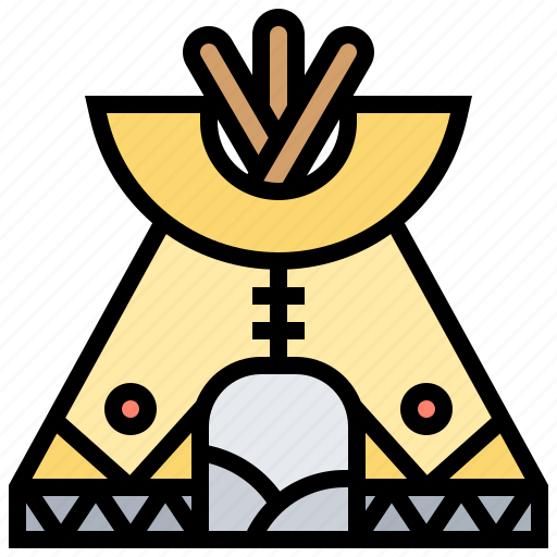 American, camping, native, teepee, tent icon - Download on Iconfinder