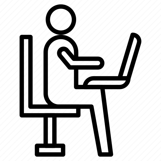 People, seat, chair, laptop icon - Download on Iconfinder