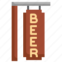 beer, sign, alcohol, drink, food, restaurant