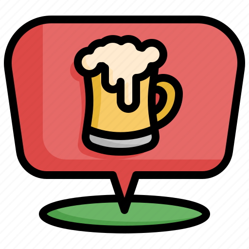 Location, beer, drink, map, position, placeholder icon - Download on Iconfinder