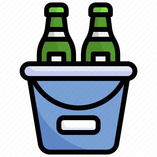 Bucket, food, restaurant, pub, beer, bottles, alcohol icon - Download on Iconfinder