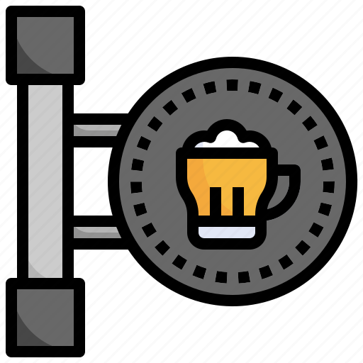 Pub, beer, signaling, pint, bar, signal, sign icon - Download on Iconfinder