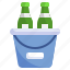 bucket, food, restaurant, pub, beer, bottles, alcohol 
