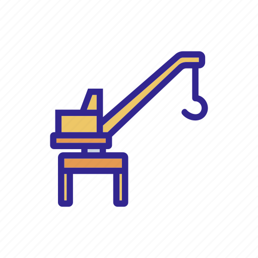 Construction, contour, crane, factory, industry, object, silhouette icon - Download on Iconfinder