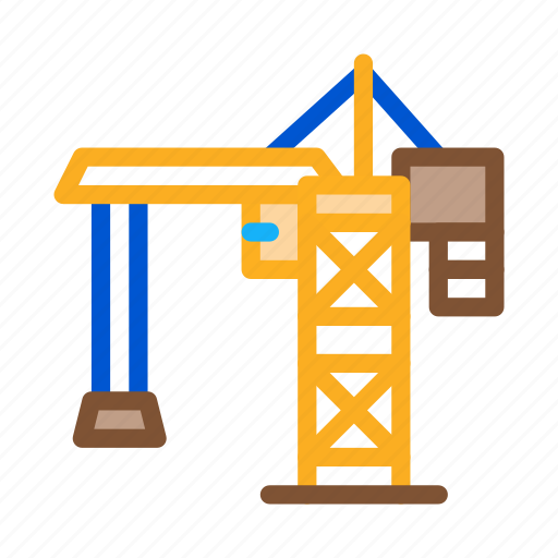 Build, building, crane, house, machine, tower, unloading icon - Download on Iconfinder