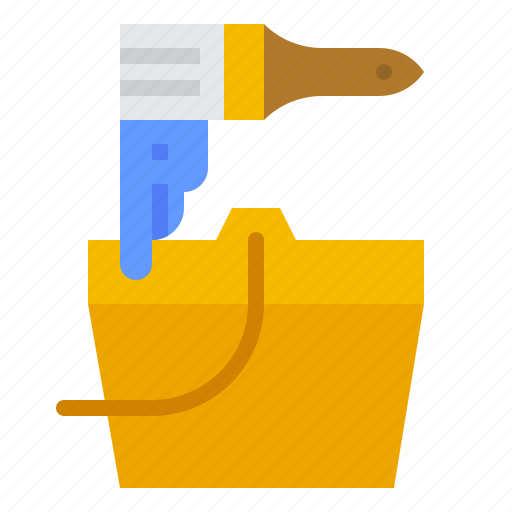 Brush, bucket, paint icon - Download on Iconfinder