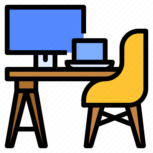 Computer, desk, office, workspace, workstation icon - Download on Iconfinder