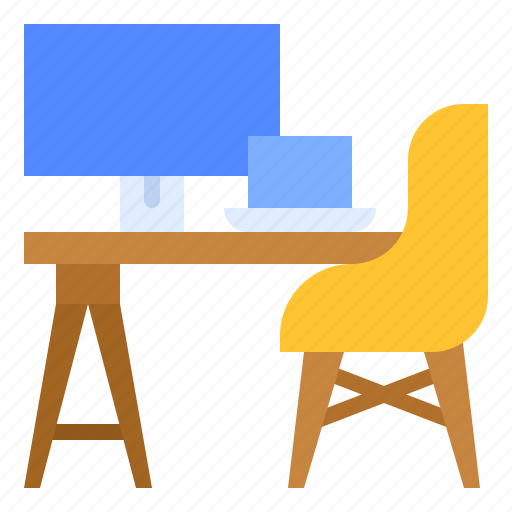 Computer, desk, office, workspace, workstation icon - Download on Iconfinder