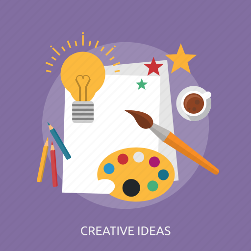 Brush, coffee, creative, energy, idea, paper, star icon - Download on Iconfinder