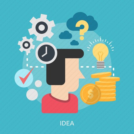 Creative, energy, idea, man, money, process, time icon - Download on Iconfinder