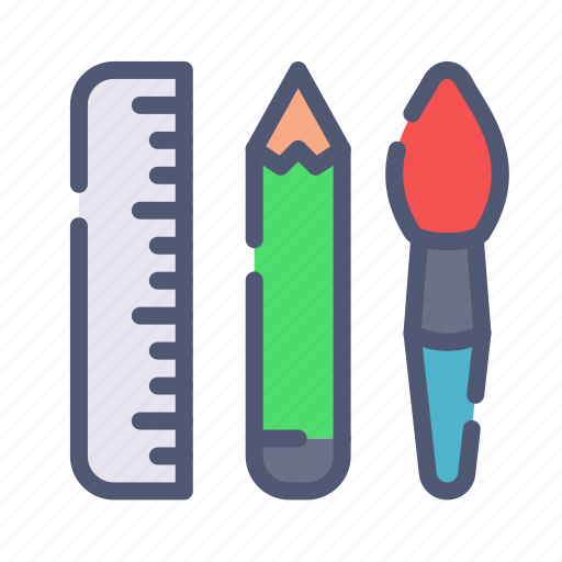 Tool, pen, brush, ruler icon - Download on Iconfinder