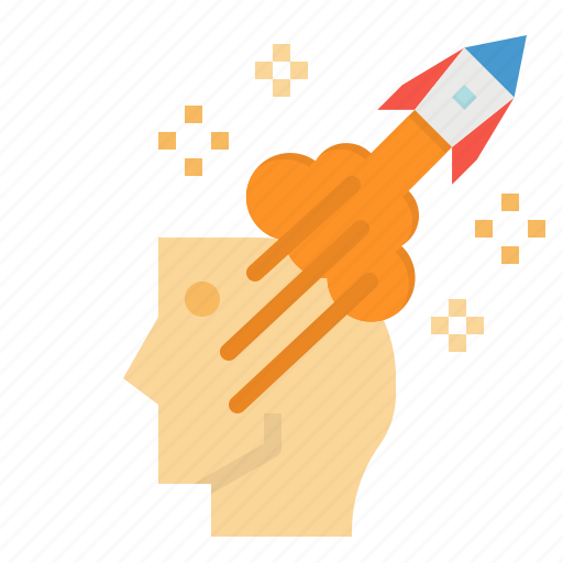 Brain, creative, mind, rocket, think icon - Download on Iconfinder