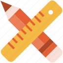 creative, pencil, ruler, tool