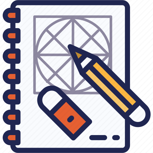 Book, creative, design, pencil, process, sketch, tool icon - Download on Iconfinder