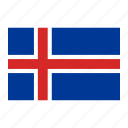 country, flag, flags, iceland