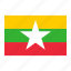 country, flag, flags, myanmar 