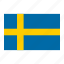 country, flag, national, sweden 