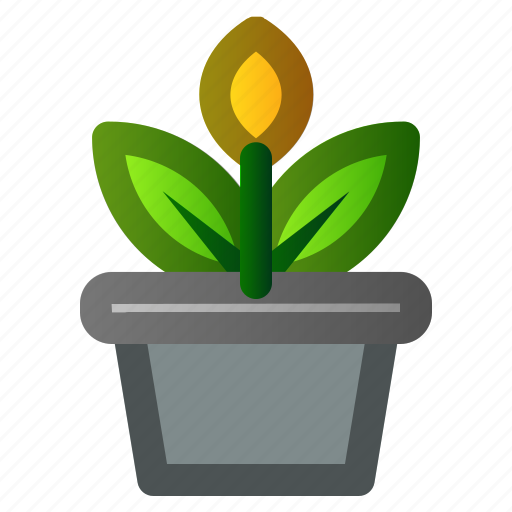 Flower, plant, pot, sheets, spring icon - Download on Iconfinder