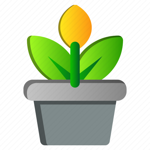 Flower, plant, pot, sheets, spring icon - Download on Iconfinder