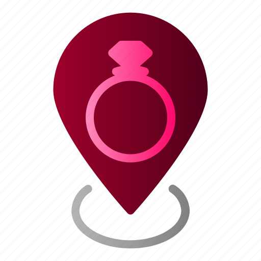 Diamond, location, map, ring icon - Download on Iconfinder