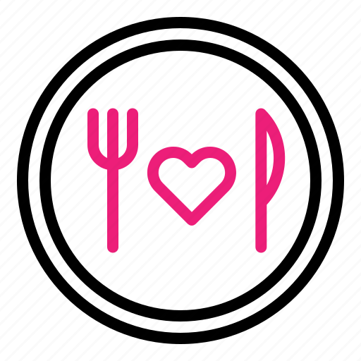 Food, fork, knife, love icon - Download on Iconfinder