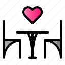 chair, date, dinner, love