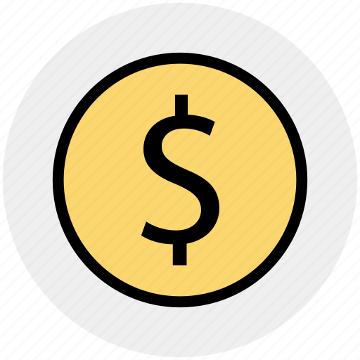 Coin, currency, dollar, dollar sign, dollar value, finance, money icon - Download on Iconfinder