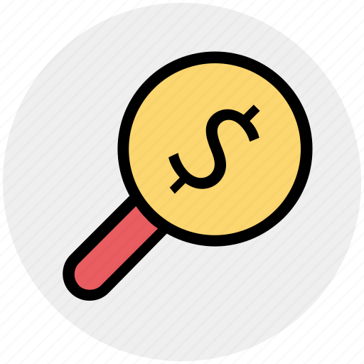Account, dollar search, dollar sign, find, magnifying, search icon - Download on Iconfinder