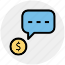 chat, conversion, dollar message, dollar sign, payment, sms, text
