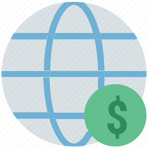 Dollar sign, financial, financial network, global currency, global finance, globe, network icon - Download on Iconfinder