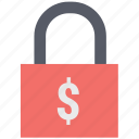 dollar, finance, financial security, lock, lock and security, security