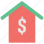 bank, home, home with dollar, house, house with dollar, invest house, trade center 