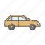 automobile, car, car icon, side view 