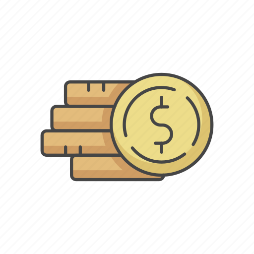 Coin pile, coin pile icon, gold coins, money icon - Download on Iconfinder