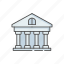 bank, bank icon, building with pillars, institution 