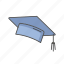 college, education, graduation cap, graduation cap icon 