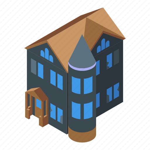 Horror, creepy, house, isometric icon - Download on Iconfinder