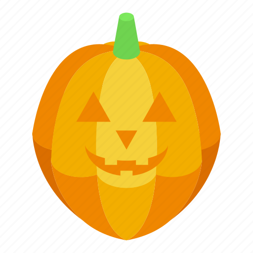Creepy, pumpkin, isometric icon - Download on Iconfinder