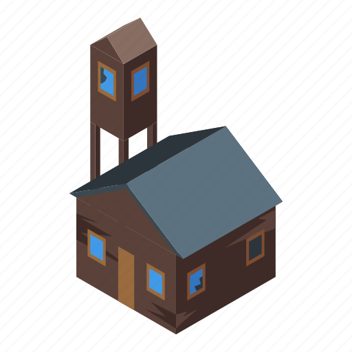 Creepy, house, ghost, isometric icon - Download on Iconfinder