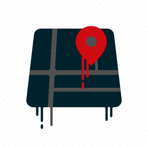 Blood, dripping, liquid, location, map, melting, navigation icon - Download on Iconfinder